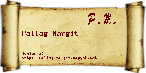 Pallag Margit névjegykártya